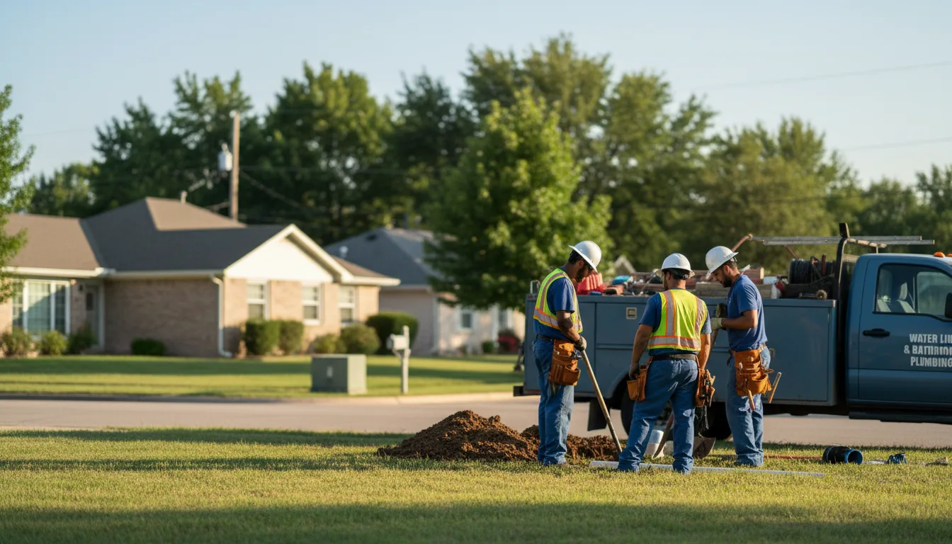 Residential water line and bathroom plumbing service in Fabens, TX